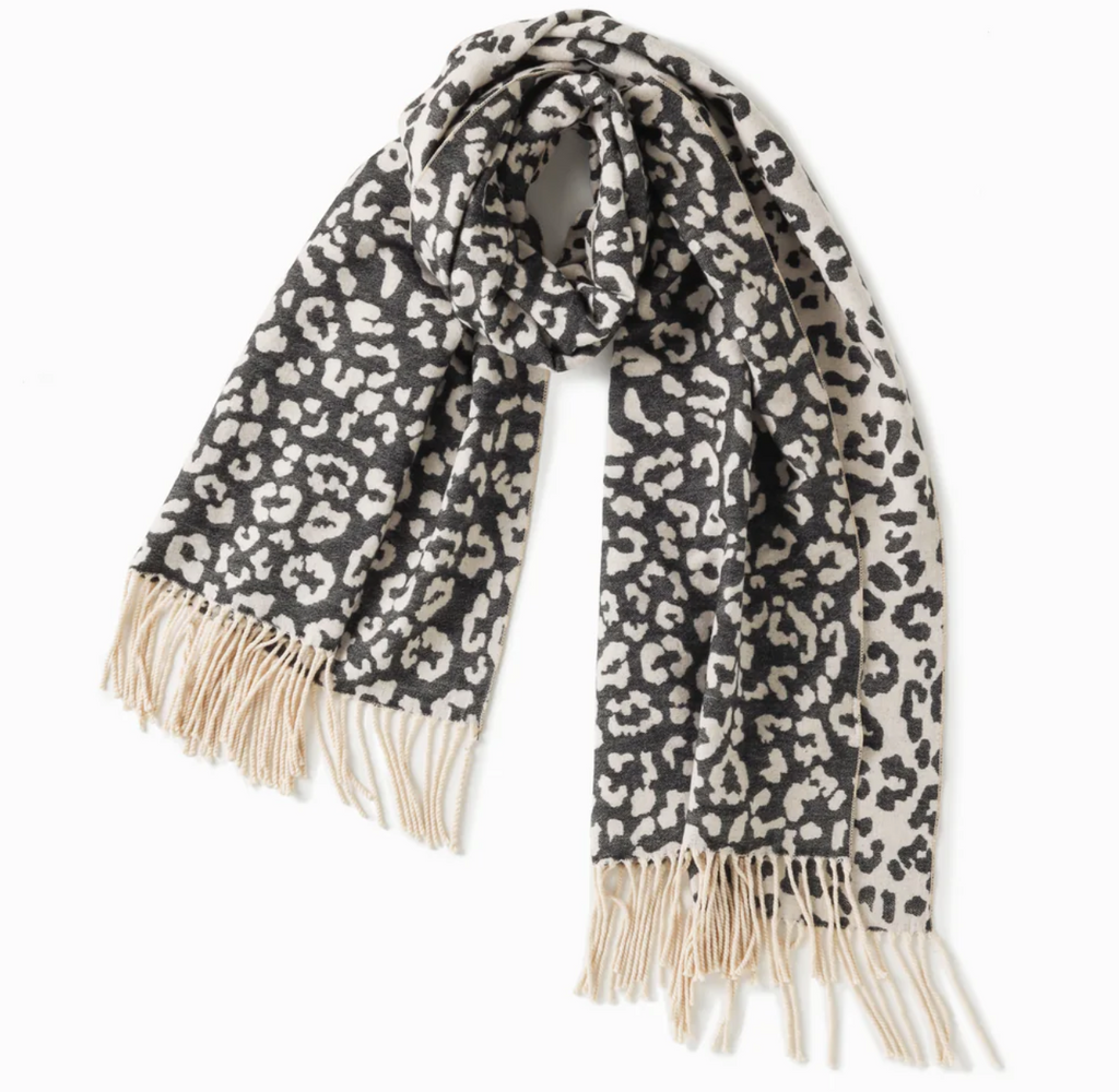 Soft Reversible Leopard Scarf