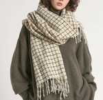Minimal Window Panel Scarf Ivory