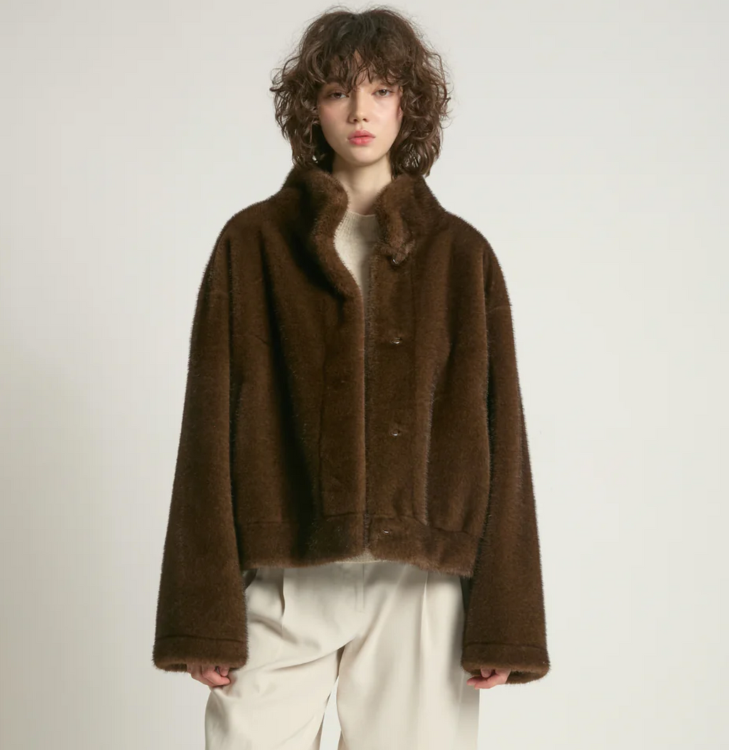 The Edge Fur Jacket Espresso