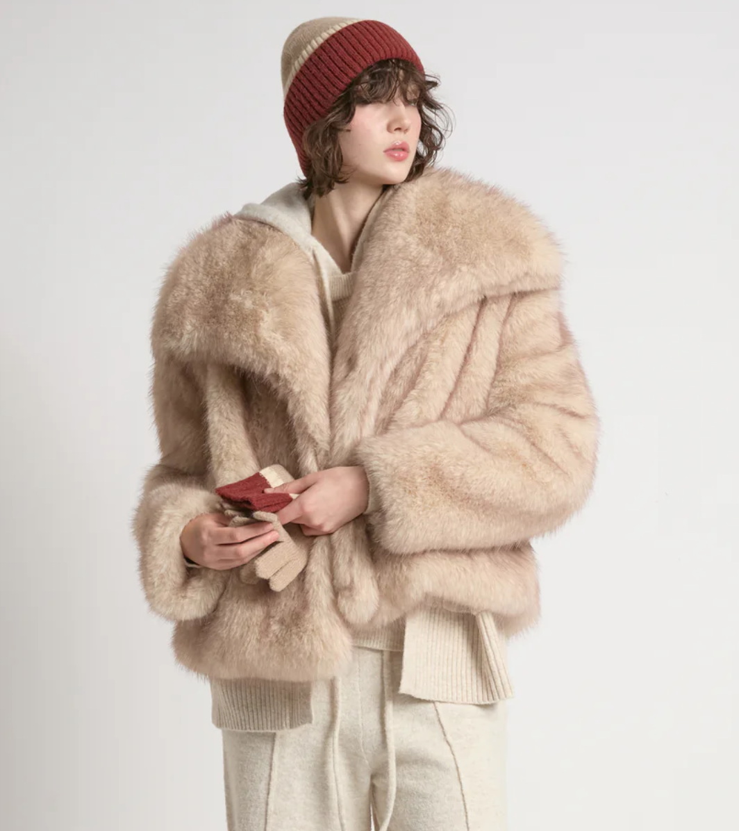Ombra Fur Jacket Beige