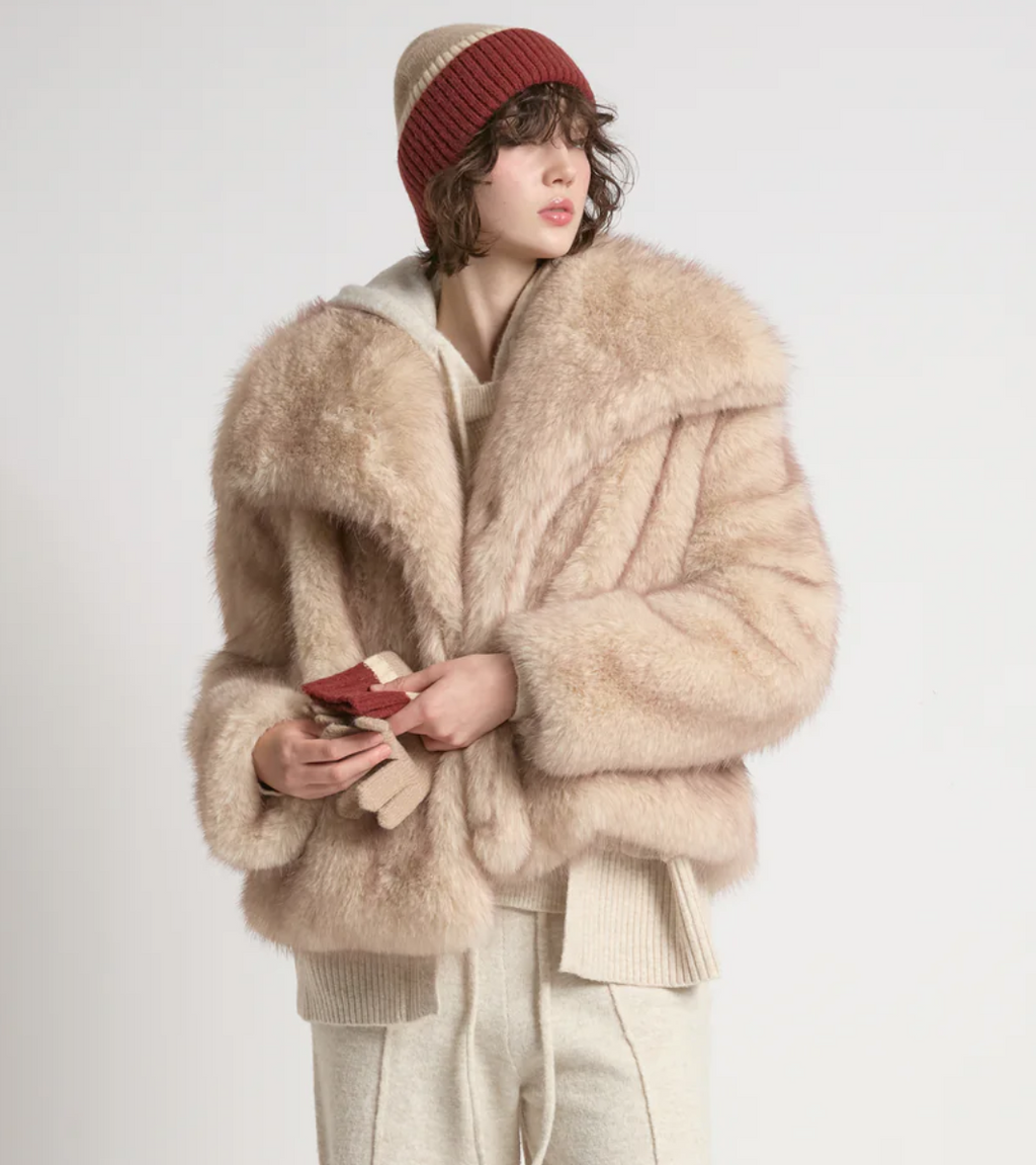Ombra Fur Jacket Beige