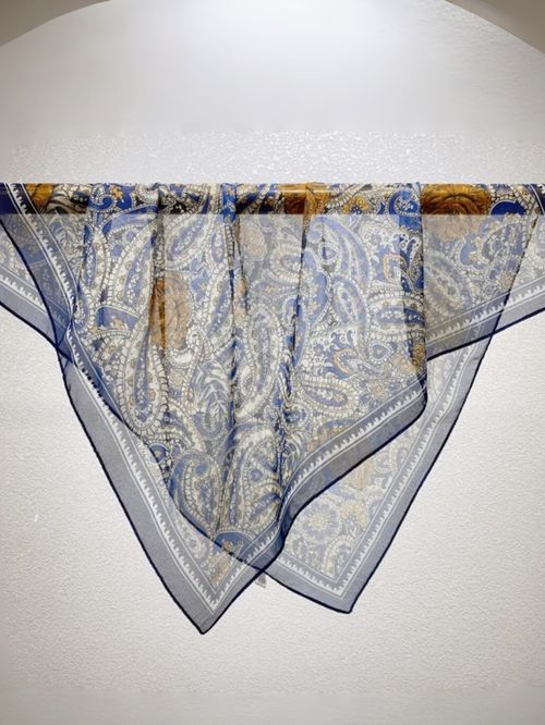 Chiffon Sheer Bandana Blue