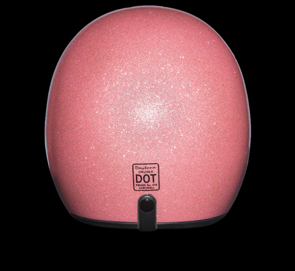 Cruiser Low Profile Open Face Helmet Pink Flake