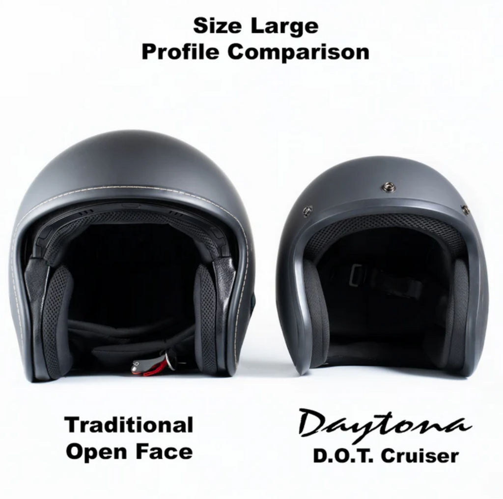 Cruiser Low Profile Open Face Helmet Gunmetal Flake