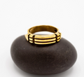 Triple Bar Brass Ring