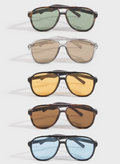 Rounded Retro Aviator Sunglasses