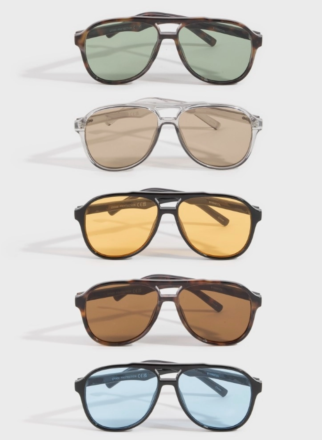 Rounded Retro Aviator Sunglasses