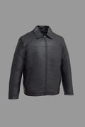 Tanders Leather Bomber Jacket Black