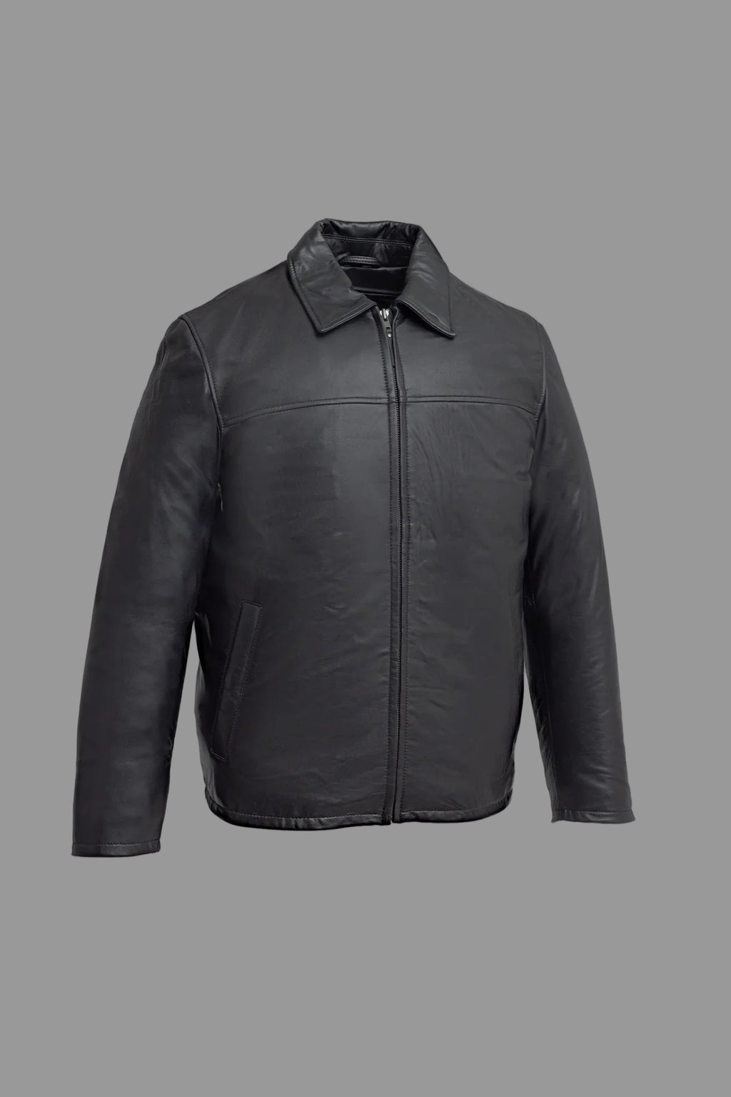 Tanders Leather Bomber Jacker Black