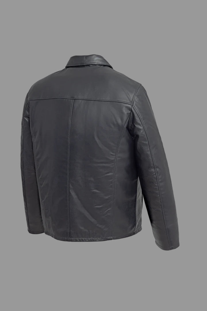 Tanders Leather Bomber Jacket Black