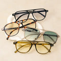 Resin Light Lens Aviator Sunglasses