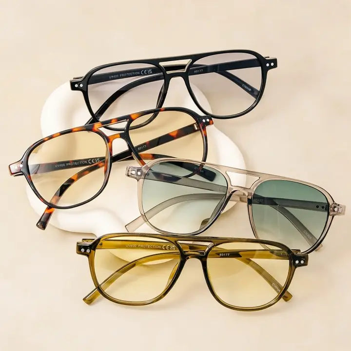 Resin Light Lens Aviator Sunglasses