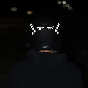 Reflective Helmet Decals - Evil Eyes