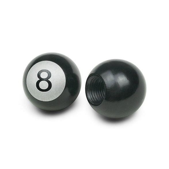 8 Ball Motorcycle Valve Cap Black