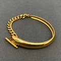 Half Chain Toggle Bracelet Gold
