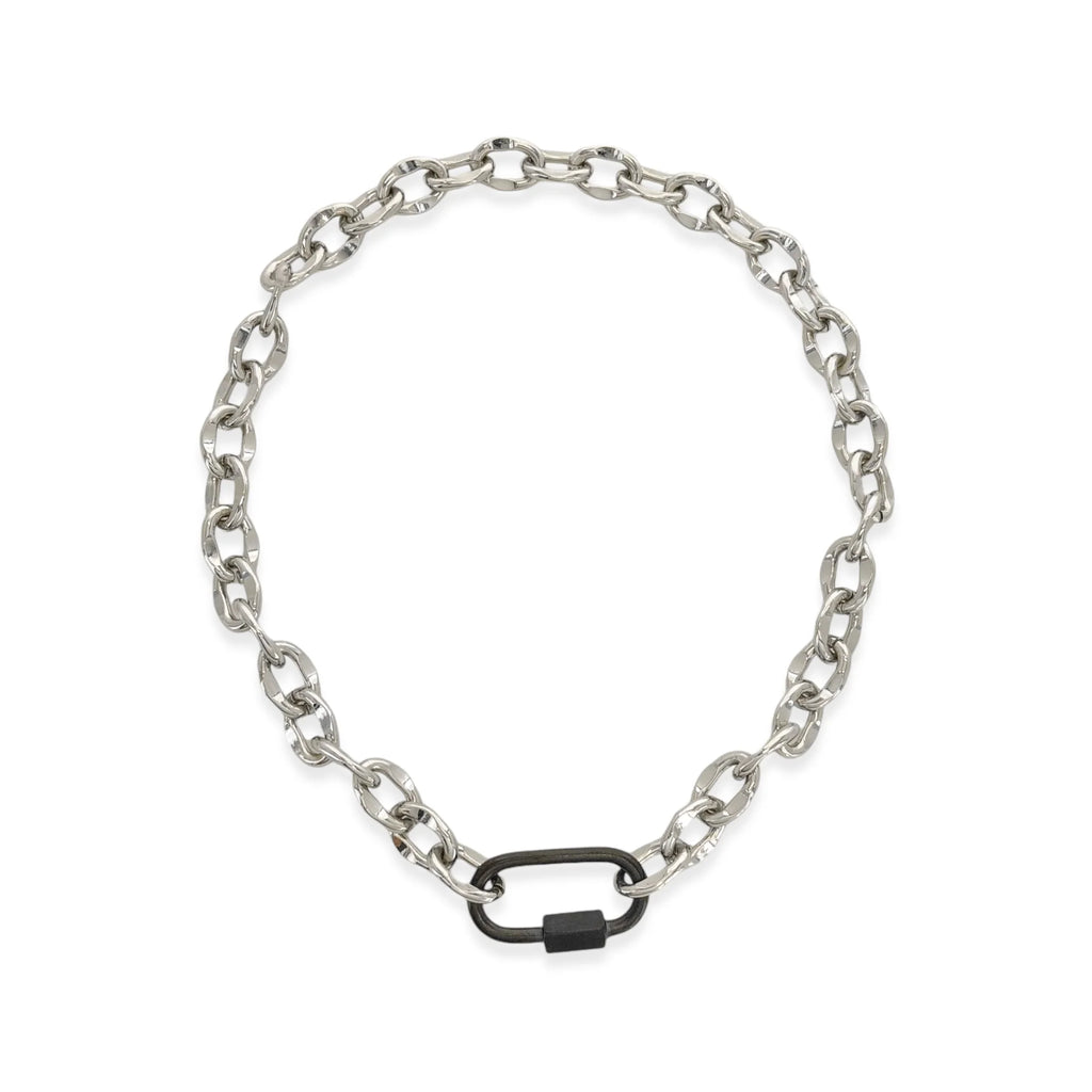 O Chain Silver With Black Carabiner