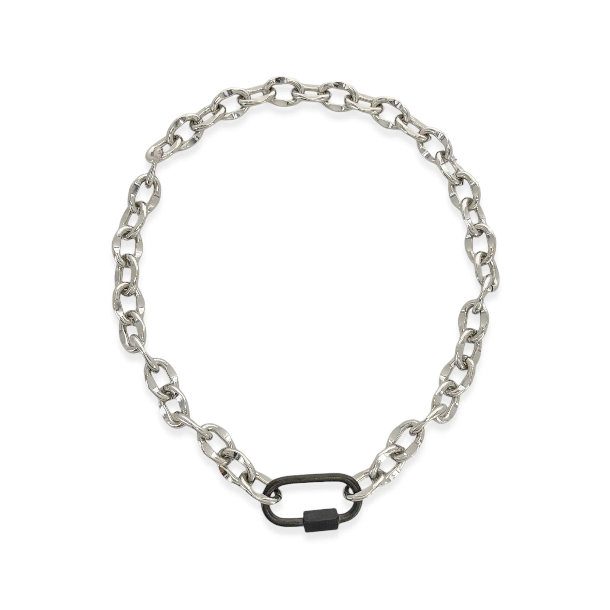 O Chain Silver With Black Carabiner