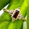 Royal Garnet Ring Brass