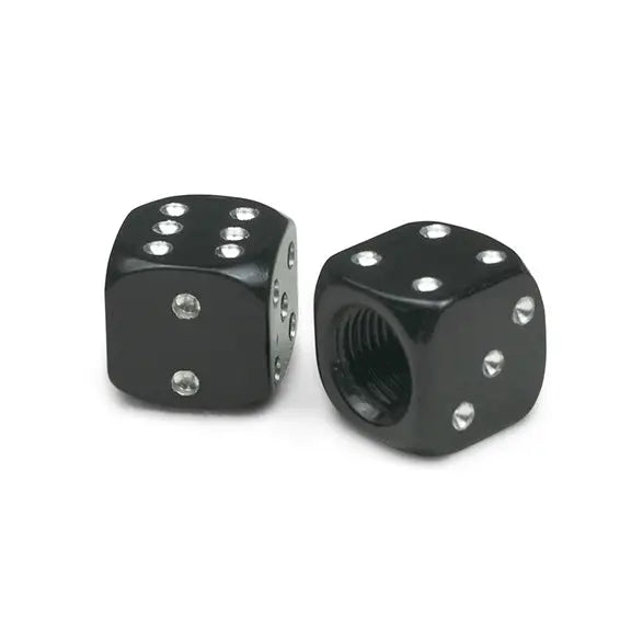 Dice Motorcycle Valve Caps Black