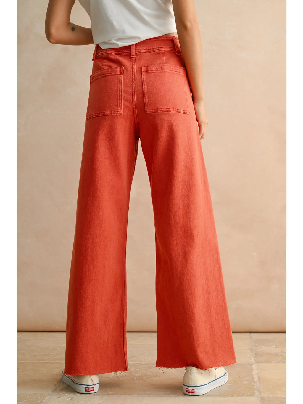 Wide Leg Jeans Burnt Orange
