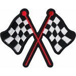 Crossed Racing Flags Patch