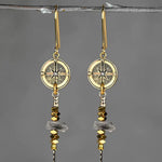 Compass Drop Duster Earrings