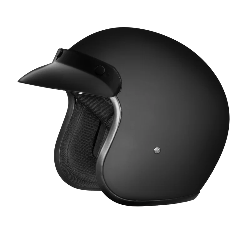Cruiser Low Profile Open Face Helmet Dull Black