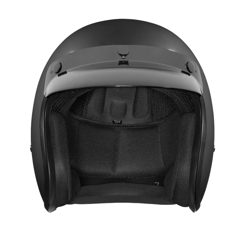 Cruiser Low Profile Open Face Helmet Dull Black