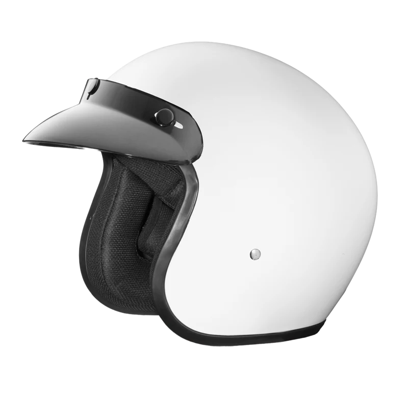 Cruiser Low Profile Open Face Helmet White