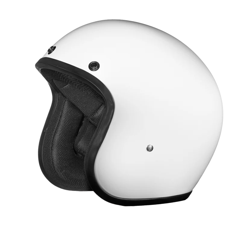Cruiser Low Profile Open Face Helmet White