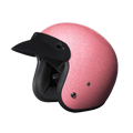 Cruiser Low Profile Open Face Helmet Pink Flake