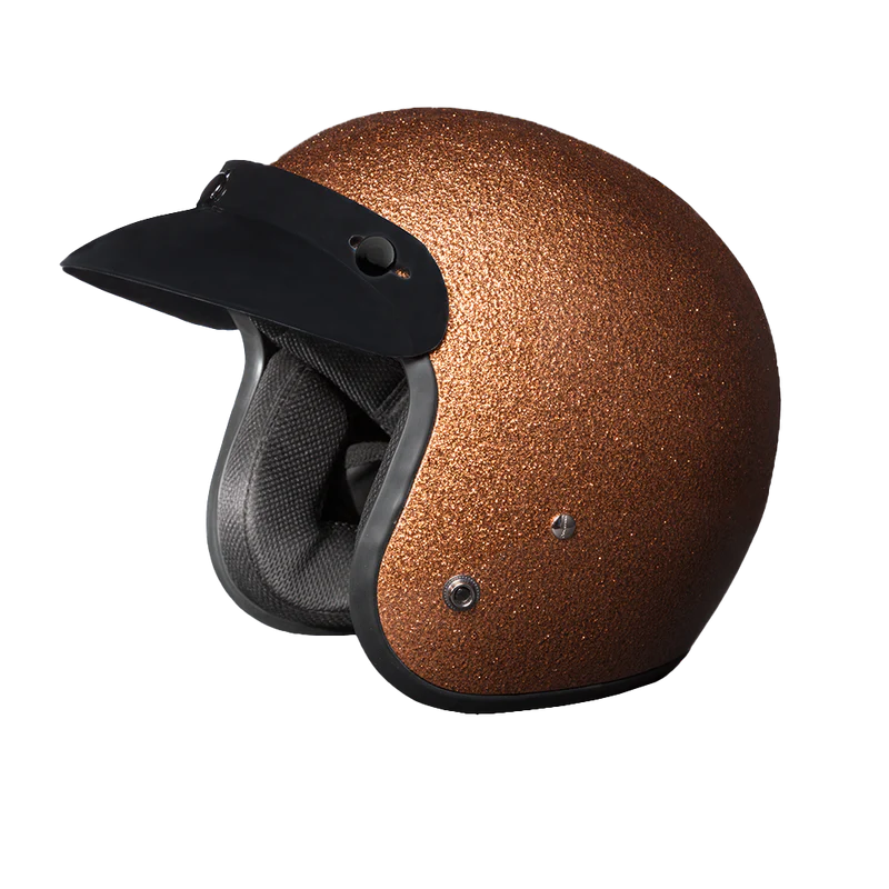 Cruiser Low Profile Open Face Helmet Rootbeer Flake