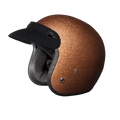 Cruiser Low Profile Open Face Helmet Rootbeer Flake