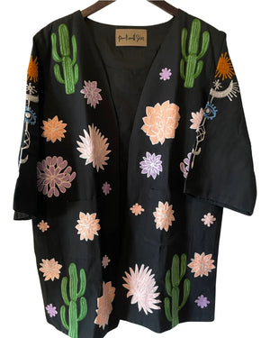 PREORDER - Embroidered Desert Jacket Black