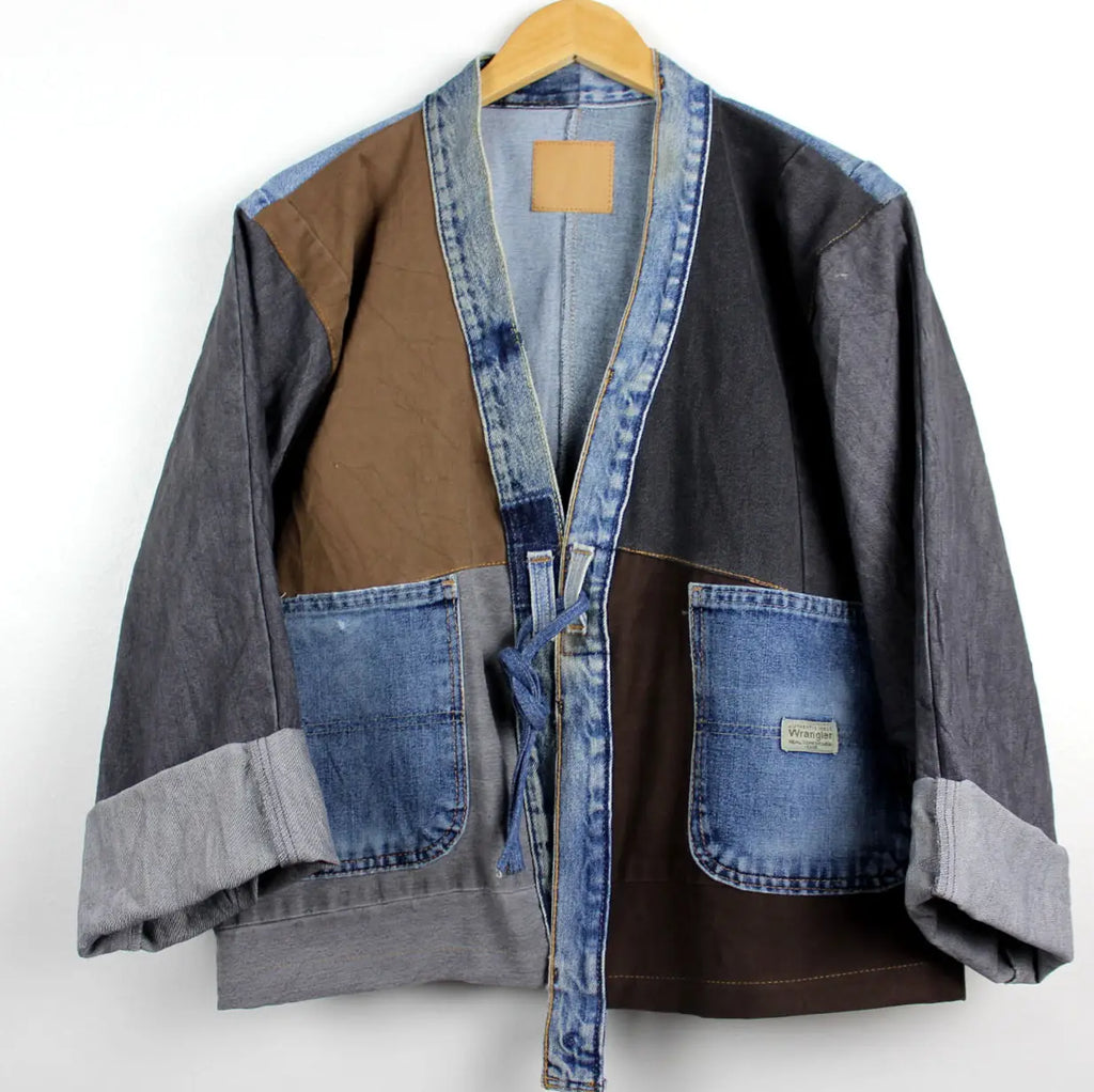 Upcycled Patchwork Denim Jacket