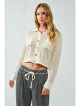 Crocheted Cardigan Butter Cream