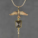 Smokey Quartz Bird Necklace