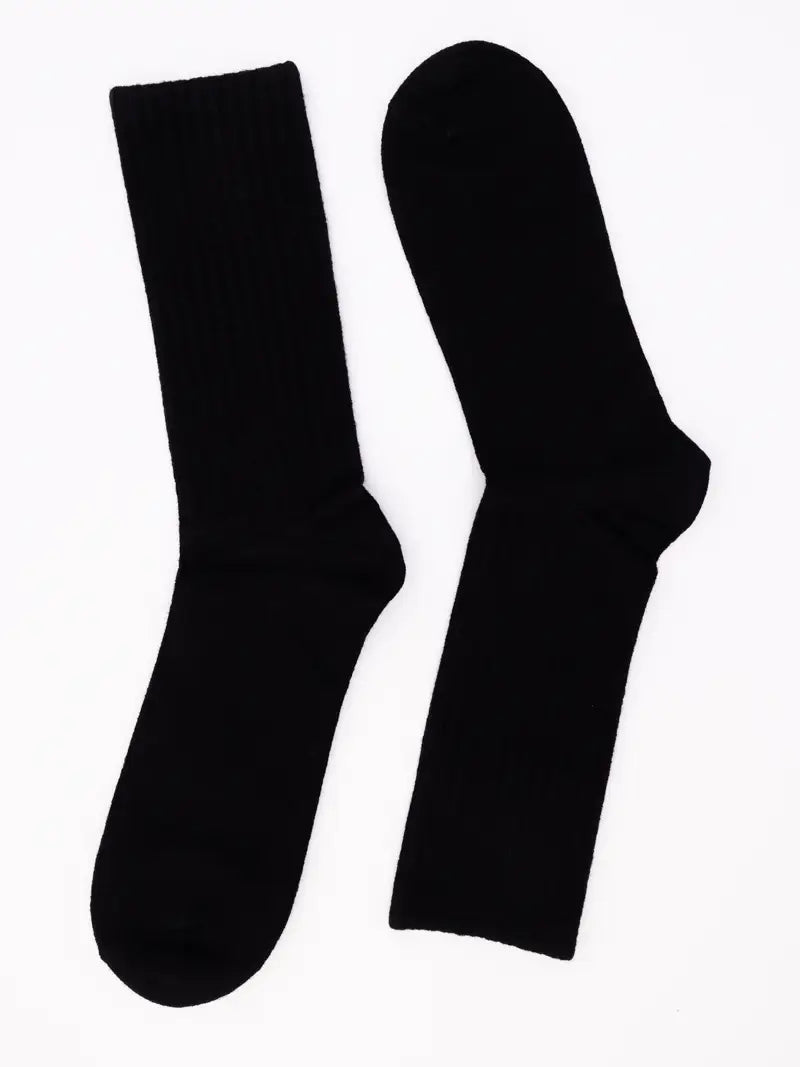 Comfort Crew Socks Black