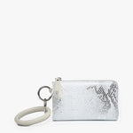 Liv Snake Bangle Wristlet White/Silver