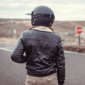 Aviator Moto Leather Jacket Chocolate