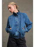 Washed Denim Bomber