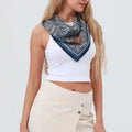Chiffon Sheer Bandana Blue