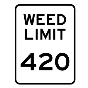 Vinyl Sticker Weed Limit