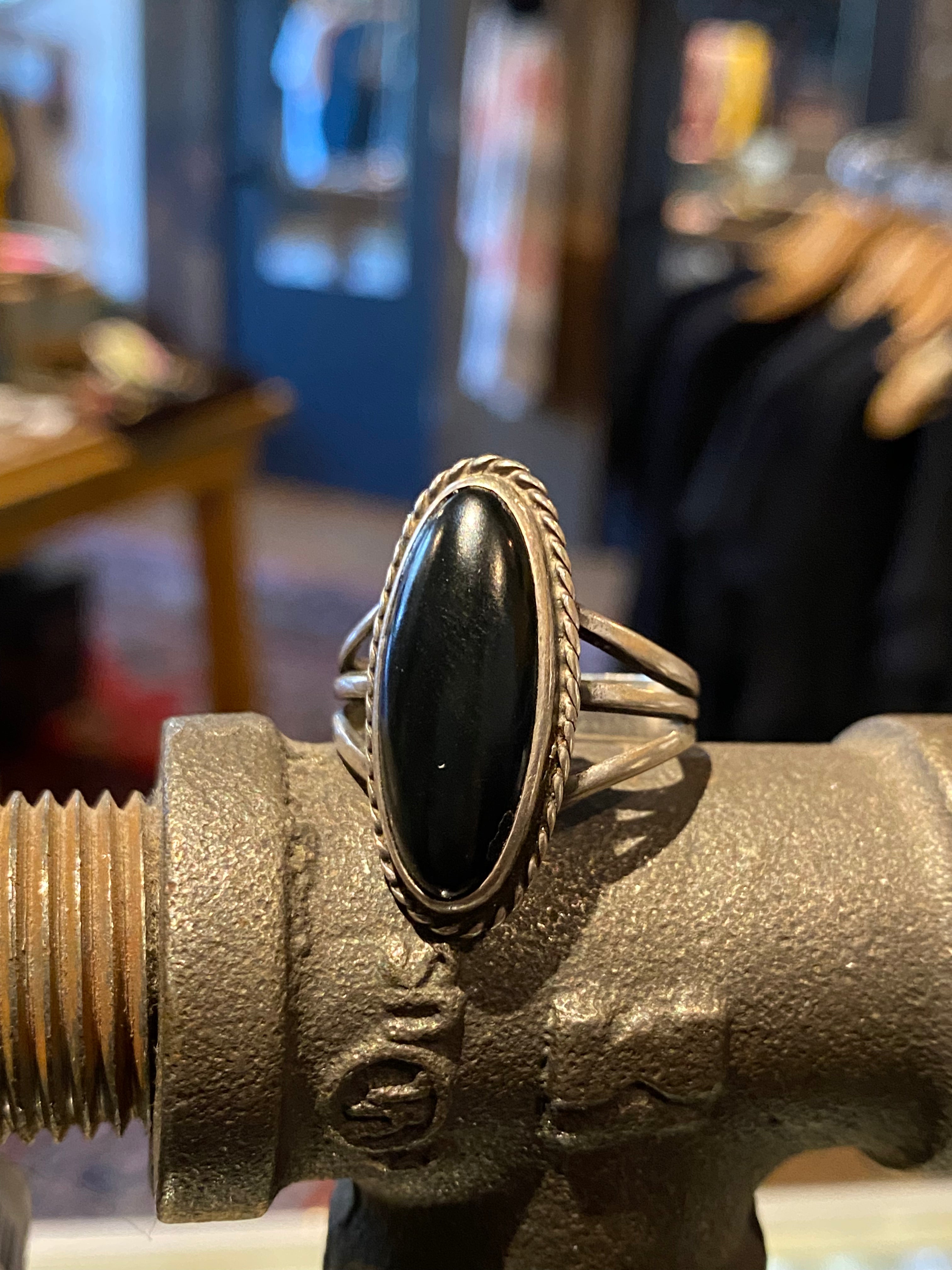 Vintage Large Onyx Ring Size 11