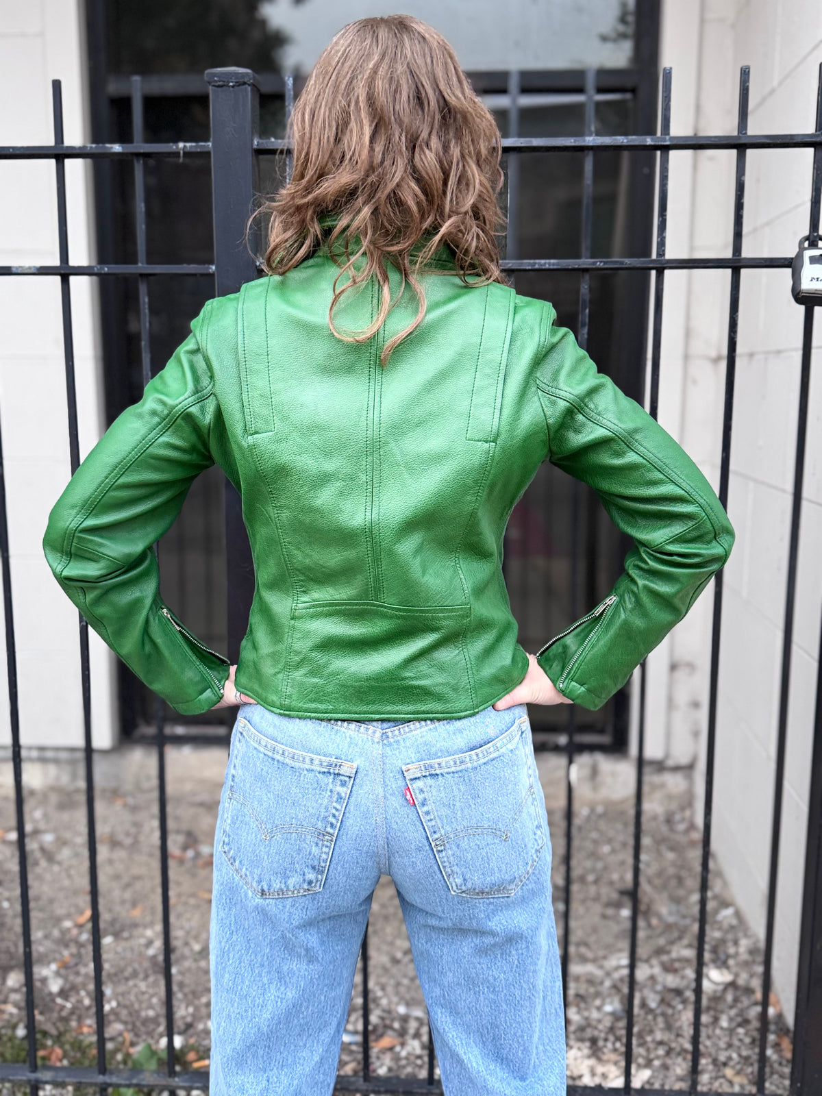 Ann Moto Jacket Green