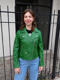 Ann Moto Jacket Green