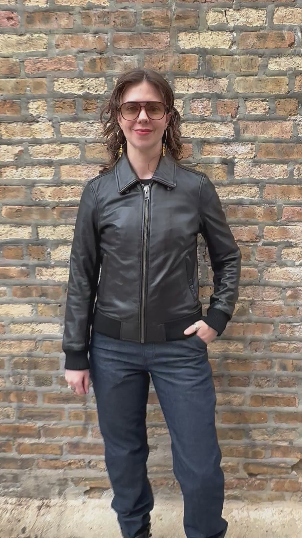 Marilyn Motorcycle Riding Bomber Jacket