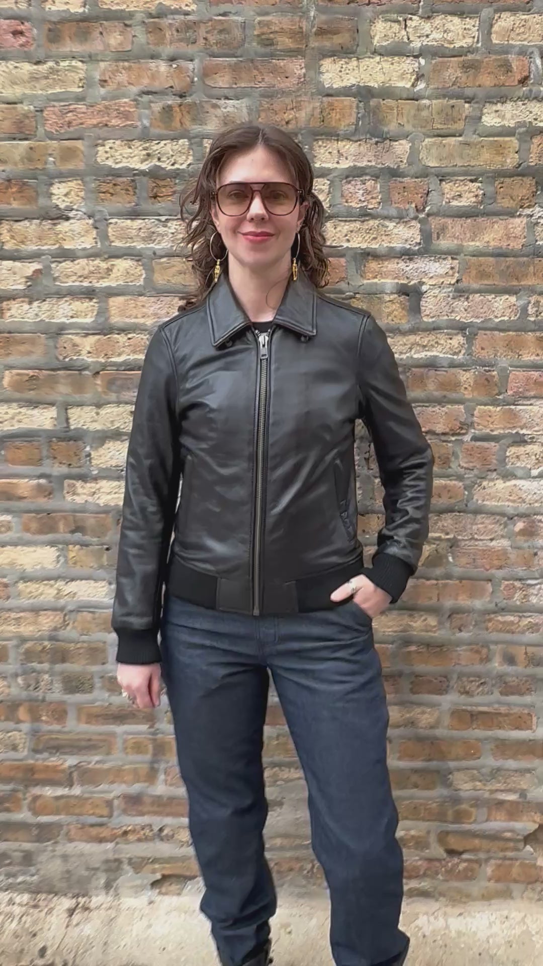 Marilyn Motorcycle Riding Bomber Jacket