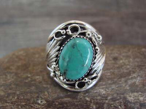 Turquoise Sterling Navajo Ring Size 12