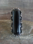Large Silver Onyx Ring Size 10
